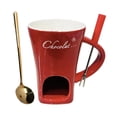 thumbnail image 3 of Taza de fondue de chocolate personal, juego de tazas para derretir chocolate, utensilios de cocina, vela de té calentada Rojo, 3 of 9