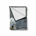 thumbnail image 2 of Bear Soft Flannel Fleece Throw Blanket, Sleeping Polar Bear at the Zoo with Water Reflection Peaceful Calm Nature, Cozy Plush for Indoor and Outdoor Use, 70" x 90", Cream Grey Black, by Ambesonne, 2 of 6