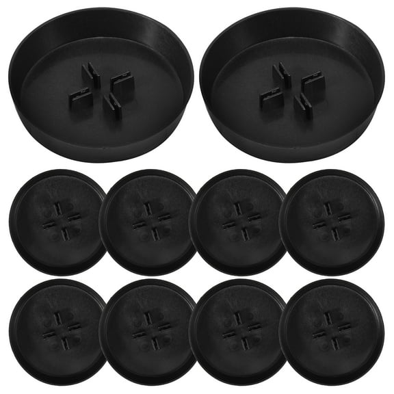KONTONTY 48Pcs Small Christmas Tree Tray Black Plastic Base for Stylish and Stable Holiday Decor