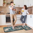 thumbnail image 2 of GZHJMY Kitchen Rugs 2 Piece Waterproof Non Slip Kitchen Mat Horses and Flowers Kitchen Rug Set for Sink Office Kitchen Cafe, 19.7"x47.2"+19.7"x27.6" Carpet Runner, 2 of 7