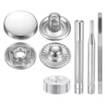 thumbnail image 1 of Uxcell 24Set 15mm Kit de Broches de Cuero de 2.76" de Largo con 4 Herramientas de Instalación, Plateado, 1 of 6