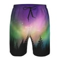 thumbnail image 3 of Pofeuu Northern Lights Prin Men's Swim Trunks Quick Dry Bathing Suit Swimming Board Shorts Mesh Lining Beach Swimwear-Large, 3 of 6