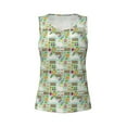 thumbnail image 4 of Xecao Rabbit And Carrot print women's scoop neck, loose-fit workout tank tops for the gym., 4 of 9