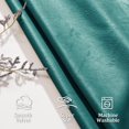 thumbnail image 4 of JIUZHEN Velvet Curtains 84 Inch Long–Soft Retro Velvet Blackout Thermal Insulated & Noise Reducing Grommet Curtains for Living Room/Closet, 52 x 84 Inches, 2 Panels with Tiebacks,Teal, 4 of 9
