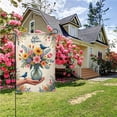 thumbnail image 4 of Spring Garden Flag with Floral Bouquet and Blue Birds Hello Spring Text Double Sided Polyester Decorative Yard Flag for Outdoor Patio Lawn Decor 12.5 x 18 Inch Colorful Welcome Flag for Spring Season, 4 of 6