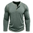 thumbnail image 1 of Men's Long Sleeve T Shirt Winter Thermal Base Layer Button Up Casual Comfortable Top for Fall and Cold Weather, 1 of 5