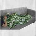 thumbnail image 6 of Plant Soft Flannel Fleece Blanket, Equatorial Leaves in Hand Drawn Watercolor Style Artwork Botanical Petal Spring, Cozy Plush for Indoor and Outdoor Use, 50" x 70", Green Jade Green, by Ambesonne, 6 of 6