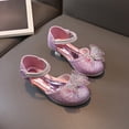 thumbnail image 4 of Girls Princess Shoes High Heeled Shinning Lace Bowknot Decoration Shoes Party Festival Wedding Flower Children Dance Shoes, 4 of 9