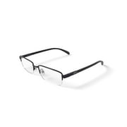 OCTO180 Men's Challenger Rectangular Prescription Eyeglasses with Case, Gray
