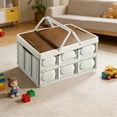 thumbnail image 1 of Outdoor Camping Storage Box Camping Wooden Lid Storage Box Car Trunk Organizing Box Picnic Folding Box With Handle, 1 of 6