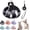 Black, variant on Miaocao Cute Plaid No Pull Dog Harness for Small Dogs Soft Mesh Small Dog Harness and Leash Set Easy Walk Step in Puppy Harness Vest Pet Cat Chihuahua Yorkie Shih Tzu Dog Harnesses (Blue,S)