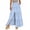 Blue, variant on Womens Long Maxi Cotton Skirts Boho Tiered Flowy Ruffle Side Split A Line Skirt, M