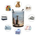 thumbnail image 6 of Easygdp Elephant Giraffe Large Dirty Clothes Hamper, Lightweight Storage Basket, Household Laundry Bag with Handle -, 6 of 8