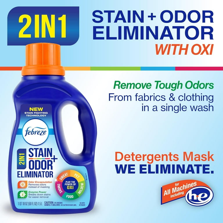 Febreze In-Wash Odor Eliminator, Laundry Additive, Original Strength, 50 fl  oz, 2 Pack