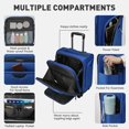 thumbnail image 4 of Equipaje de mano TIAWOLT 40 cm con ruedas 30L azul para aerolíneas, 4 of 9