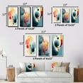 thumbnail image 4 of Designart "Shades of Retro Blue Circular Fusion" Modern Geometric Wall Art Set Of 3 - Blue Abstract Gallery Set For Office Decor, 4 of 7