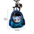 thumbnail image 3 of Keychain Cute Kawaii Anime Cool Keychains for Backpacks Space Keychains Metal Bear Schoolbag Night Light Keychain Pendant Ambient Light Keychain Catch Machine Gift, 3 of 5