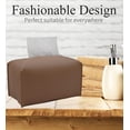 thumbnail image 2 of Tissue Box Cover, Rectangular Modern Decorative PU Leather Tissue Box Case Organizer Holder for Vanity Countertop, Night Stands, Livingroom, Office Desk & Car, 9.5X5X5inch, 2 of 5