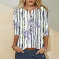 thumbnail image 2 of Women's Boho Tops for Fall Womens Shirts Womens 3/4 Sleeve Tops for Fall Womens Blouses Reorder Items, 2 of 6