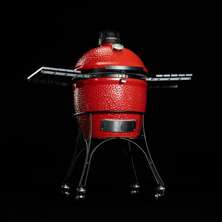 KAMADO JOE - CLASSIC JOE II Charcoal Grill with cart and locking wheels - Blaze Red