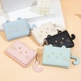 thumbnail image 4 of Cartera pequeña plegable para mujer, bonita cartera con diseño de gato fresco, monedero con dibujos animados para varias tarjetas, cartera para estudiantes, 4 of 5
