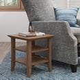 thumbnail image 2 of Trent Home Table d'Appoint Carré de Style Transitionnel en Bois de 19 Po, Brun Naturel Rustique, 2 of 9