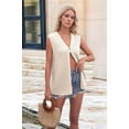 thumbnail image 6 of Knit Vest for Women Spring Summer V Neck Sleeveless Sweater Button Down Cardigan Casual Cute Tank Tops Apricot XL, 6 of 9