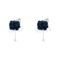 thumbnail image 4 of Decodeary Delicate And Refined Corsage Wedding Brooches Accessory To Treasure Formal dark blue 2Set, 4 of 6