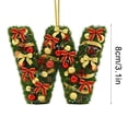 thumbnail image 2 of Adornos navideños personalizados para el árbol | Colgantes con monograma de 26 letras y diseño de gorro de Papá Noel, 2 of 5