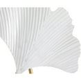 thumbnail image 4 of 14" x 24" Gold Metal Curved Ribbed Leaf Sculpture with White Accent, by DecMode, 4 of 12