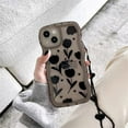 thumbnail image 4 of for iPhone 14 Pro Case with Charm Chain Flower Floral Cute Phone Case,Matte Clear Protective Phone Case with Love Heart Wrist Bracelet Shockproof for iPhone 14 Pro Case 6.1'', 4 of 6
