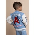 thumbnail image 3 of Marvel Avengers Iron Man Fleece Varsity Bomber Jacket and Jogger Pants Outfit Set Toddler to Big Kid, 3 of 5