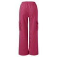 thumbnail image 5 of Gvdentm Women's Casual Scrub Pants Loose Pocket Wide Leg Pants Trousers for Women(Hot Pink,XL), 5 of 7