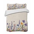 thumbnail image 2 of Spring Floral Queen Size Down Alternative Comforter, Lightweight Comforter Quilt Bedding Set with Pillow Shams Purple Flowers Summer Botanical Rustic All Seasons Bed Comforter Duvet Insert 90"x96", 2 of 7
