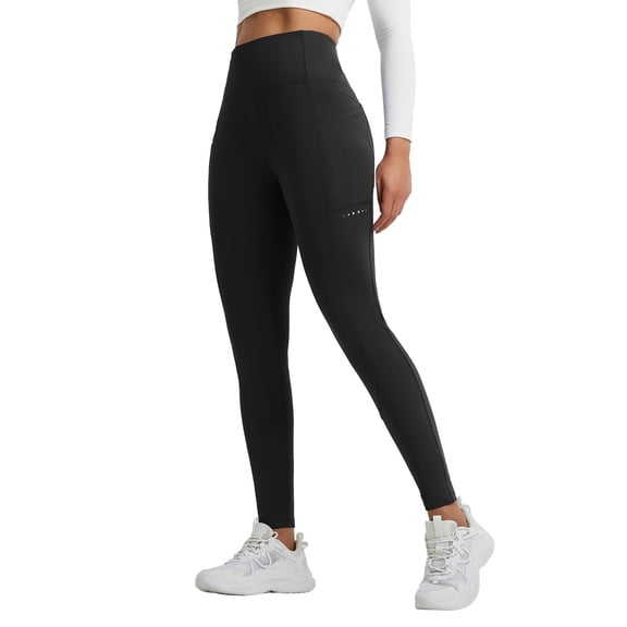 baleaf Women's Fleece Lined Leggings Thermal Tights Black M