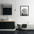 thumbnail image 2 of Stupell Industries Lion Brushing Teeth Bathroom Animals & Insects Painting Black Floater Framed Art Print Wall Art, 2 of 6
