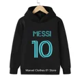 thumbnail image 3 of 2024 HOT New Kids Primavera Otoño Moda 2 piezas Sudadera con capucha Chándales 3-13 años Niños Niñas Messi No.10 Trajes Estampados Ropa para Niños, 3 of 5