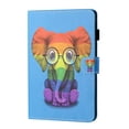 thumbnail image 2 of SaniMore Full Protective Case for Samsung Galaxy Tab A8 Case 10.5" 2022 SM-X200/X205, PU Leather Case Magnetic Clasp Card Slot Pen Holder Anti-slip Strip Auto Wake/Sleep Kickstand, Colorful Elephant, 2 of 9