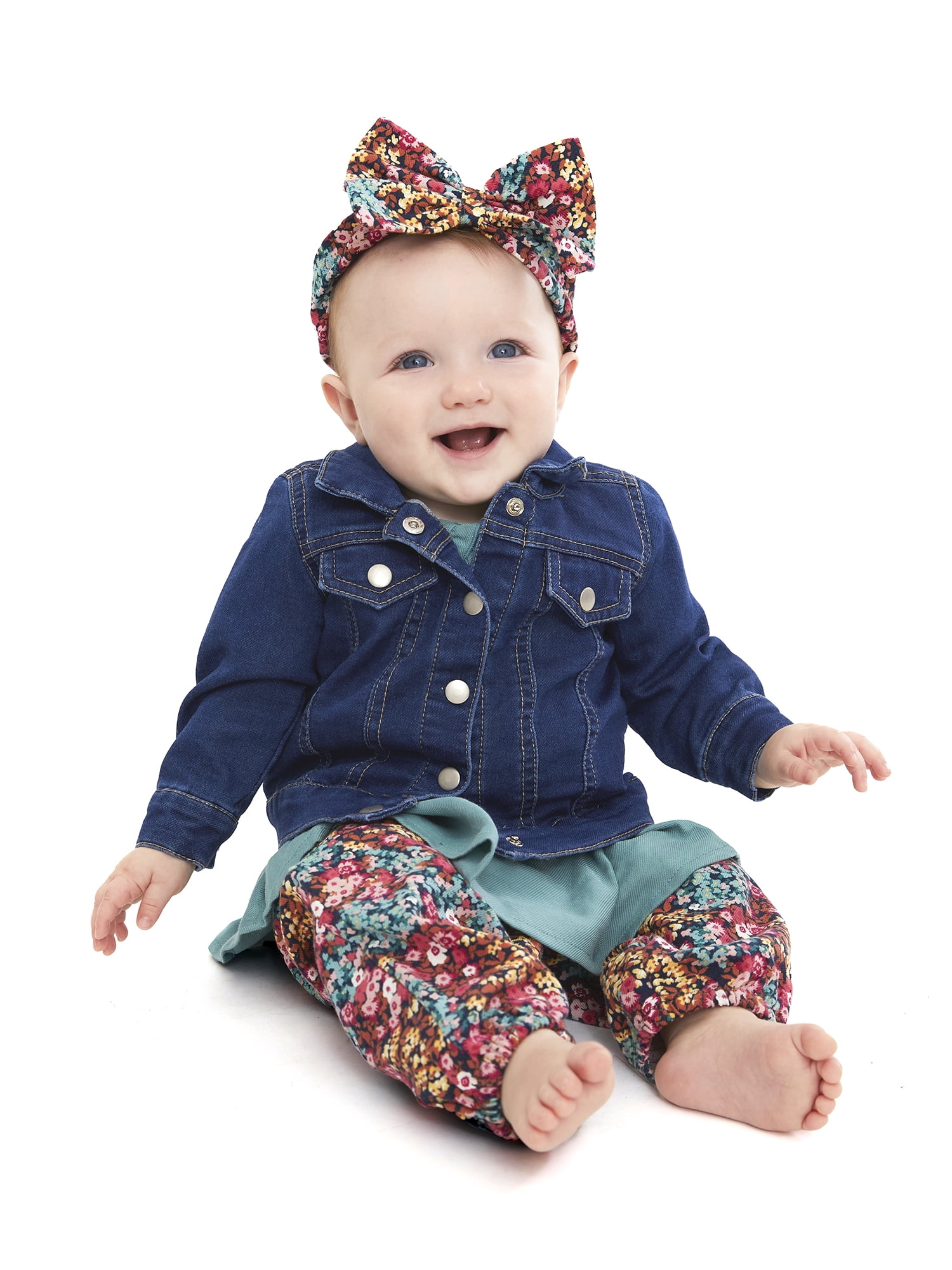 Wonder Nation Baby Boy or Girl Unisex Knit Denim Jacket, Sizes 0/3-24 Months
