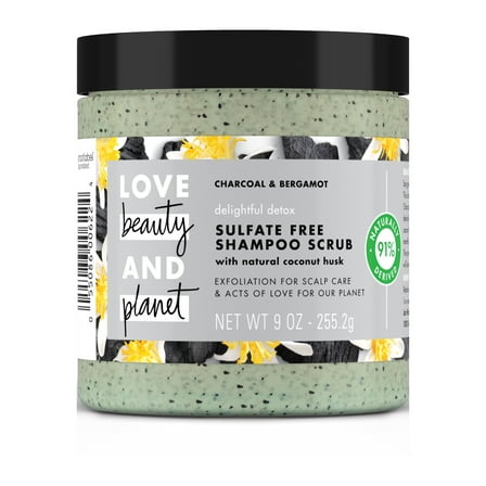 Love Beauty and Planet Shampoo Scrub Charcoal and Bergamot, 8 oz