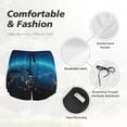 thumbnail image 4 of Rateoe Planet Earth Printed 2 in 1 Women's Workout Shorts for Athletic Gym Running Shorts with Phone Pockets-Medium, 4 of 7