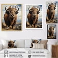 thumbnail image 4 of Designart "Bison Unrestrained and Wild" Animals Floater Framed Wall Art Living Room, 4 of 7