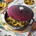 thumbnail image 5 of Staub Cast Iron 3.75-qt Essential French Oven with Lilly Lid - Grenadine, 5 of 6