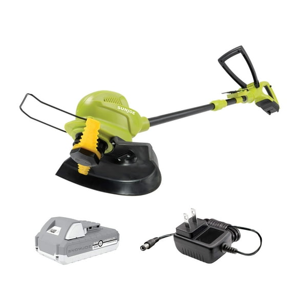 Restored Sun Joe 24V-SB10-LTE 24-Volt IONMAX 10-in. Cordless SharperBlade Stringless Lawn Trimmer, Kit (w/2.0-Ah Battery   Quick Charger) (Refurbished)