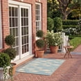 thumbnail image 4 of SAFAVIEH Courtyard Trena Fish Print Indoor/Outdoor Area Rug, 2'7" x 5', Aqua/Beige, 4 of 14