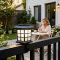 thumbnail image 7 of VMWMSSR Solar Powered Fence Post Lights,Waterproof Auto On Off Clip‑On Solar Lantern,Portable Outdoor Deck Railing Light For Patio Backyard Garden Yard Decoration(White Light-4.13"), 7 of 7