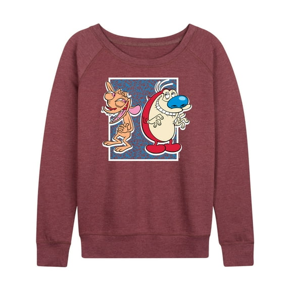 Ren & Stimpy - Friendly Laughter - Women's Lightweight French Terry Long Sleeve Shirt