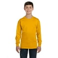 thumbnail image 2 of Gildan G540B Youth Heavy Cotton 100% Cotton Long Sleeve&nbsp;T-Shirt, Gold, XS, 2 of 5