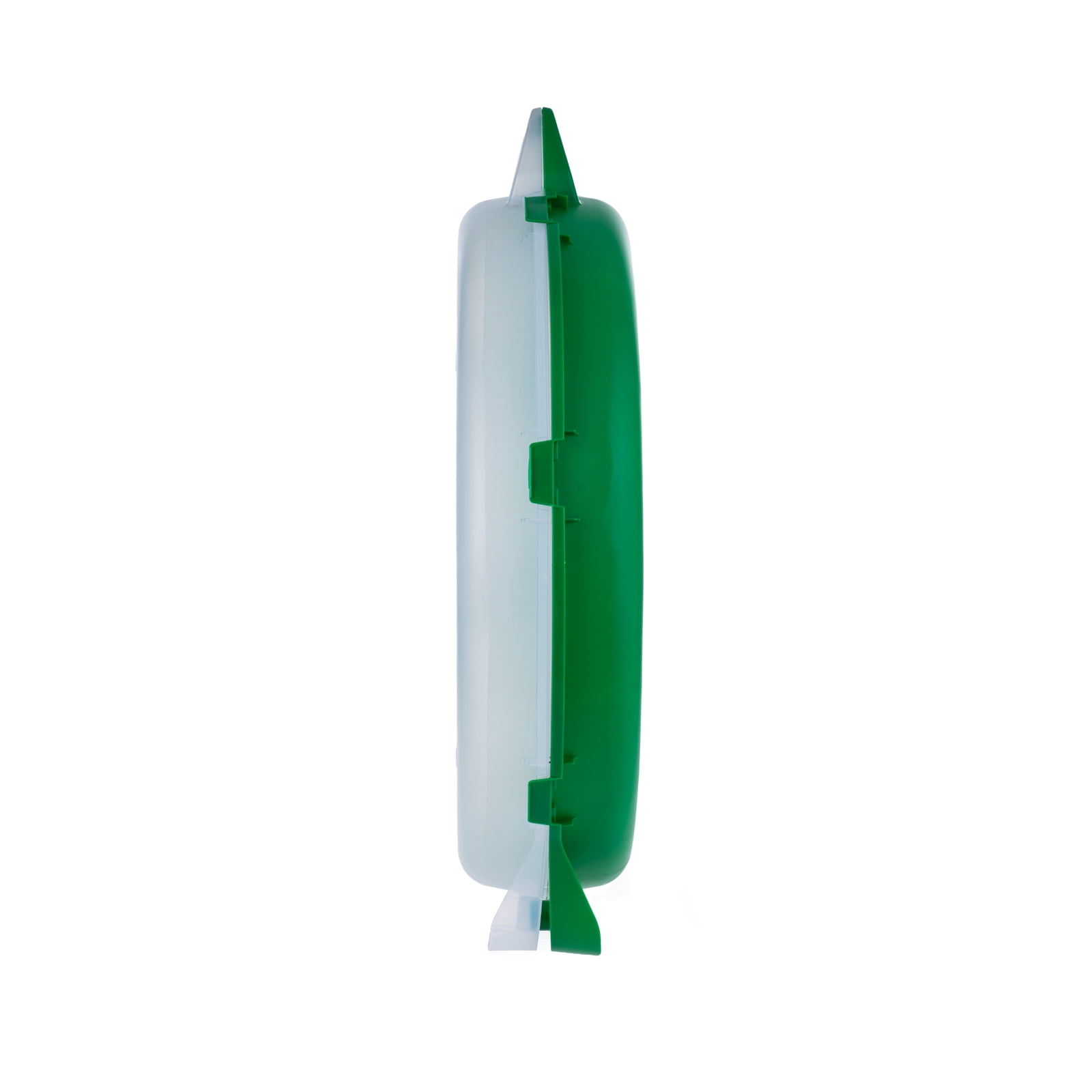IRIS, 24"  Wreath Storage Container with Latches and Handle , Clear-Green, 2 Pk