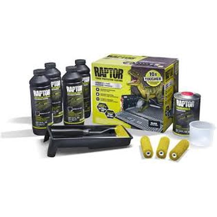 U-POL Raptor Black Urethane Spray-On Truck Bed Liner & Texture Coating, 4 Liters